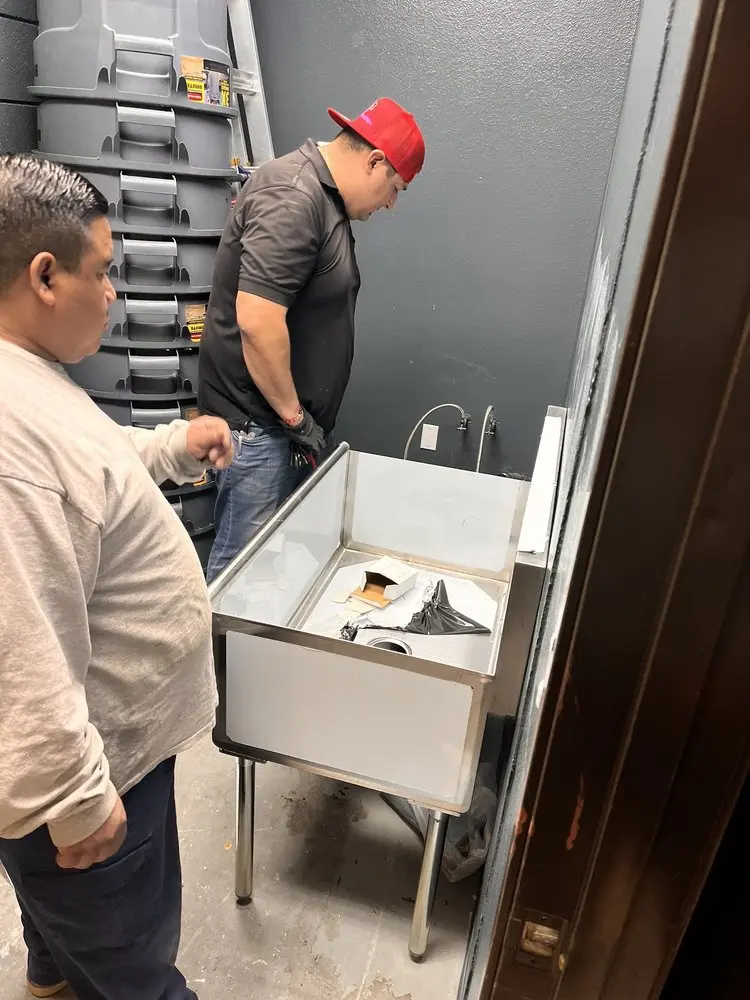 Commercial plumbing and sink installation in Benedict